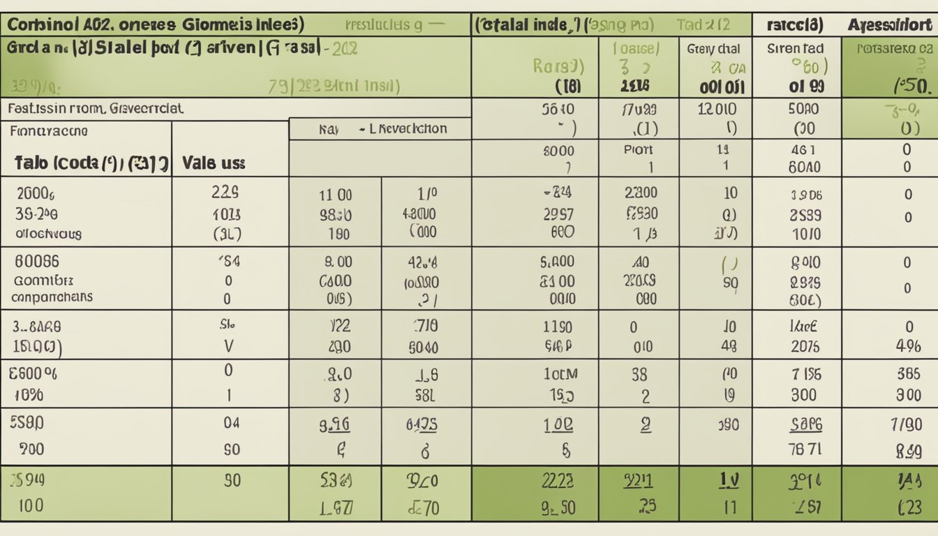 A table displaying various fats and oils with their corresponding glycemic index values for comparison