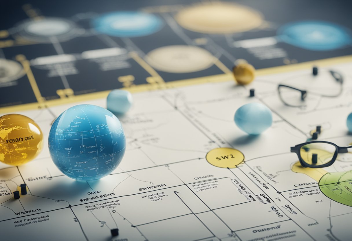 A SWOT analysis and double material map of Science-Based Targets and Nature, showing strengths, weaknesses, opportunities, and threats in a visual representation