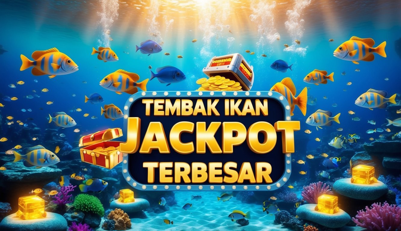 Dunia bawah laut yang ramai dengan ikan berwarna-warni, harta yang bersinar, dan jackpot raksasa yang menunggu untuk dimenangkan dalam permainan "Tembak Ikan Jackpot Terbesar."