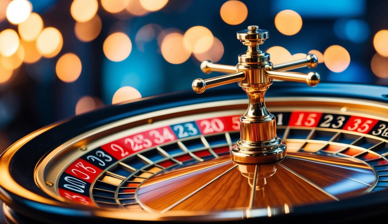 Roda roulette online yang berputar dengan kombinasi kemenangan