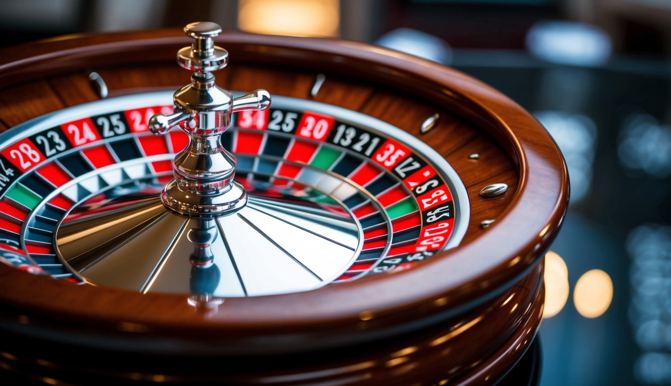 Roda roulette yang berputar di platform online yang ramping