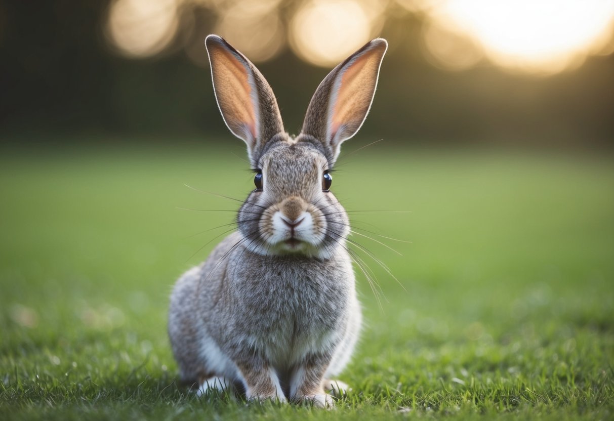 A rabbit turns away, ears flat, and avoids eye contact