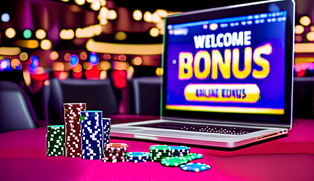 Sebuah suasana kasino online yang hidup dengan penawaran bonus sambutan besar