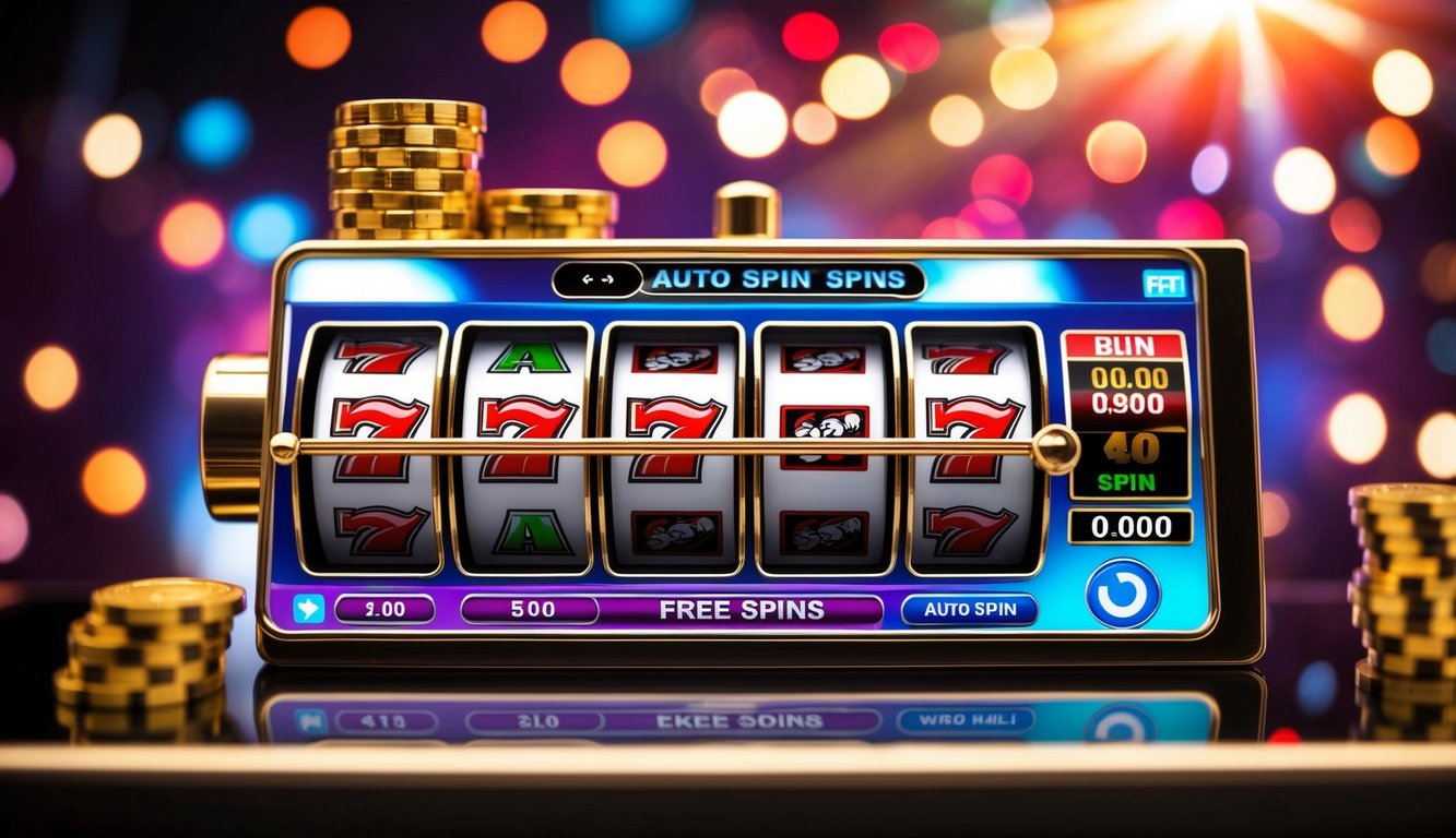 Mesin slot online yang cerah dengan fitur putaran otomatis dan putaran gratis