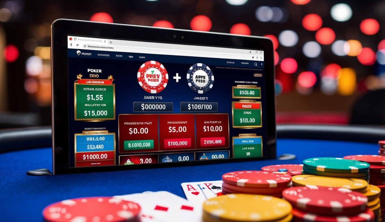 Sebuah platform poker online yang hidup dengan jackpot progresif yang menggoda