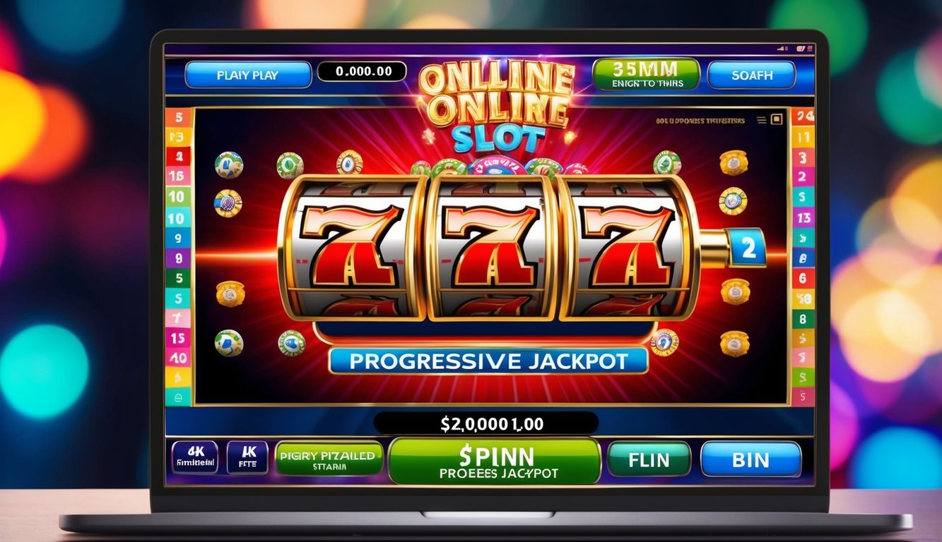 Sebuah permainan slot online yang hidup dengan jackpot progresif yang besar