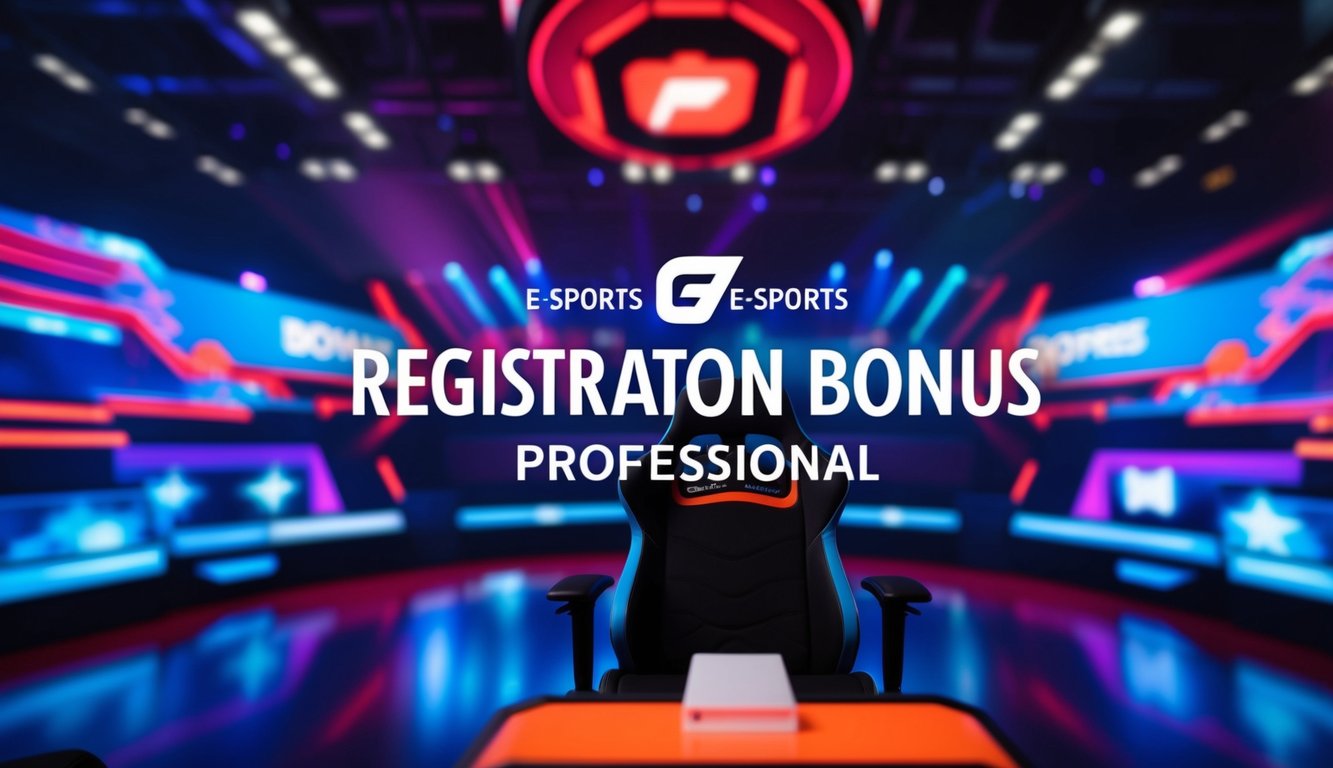 Sebuah arena E-sports yang dinamis dengan grafik yang hidup dan tawaran bonus pendaftaran yang menonjol