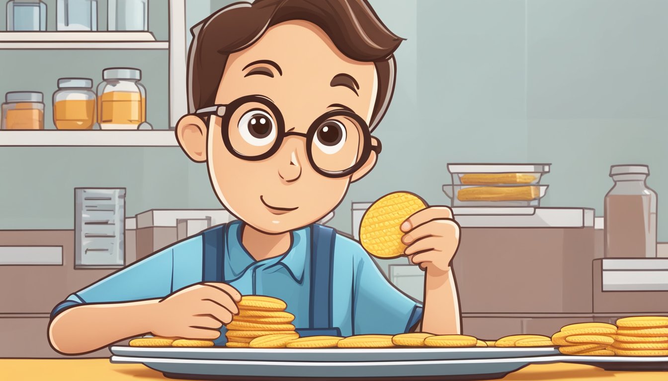 A diabetic carefully counting out a portion of Nabisco Nilla Wafers onto a plate