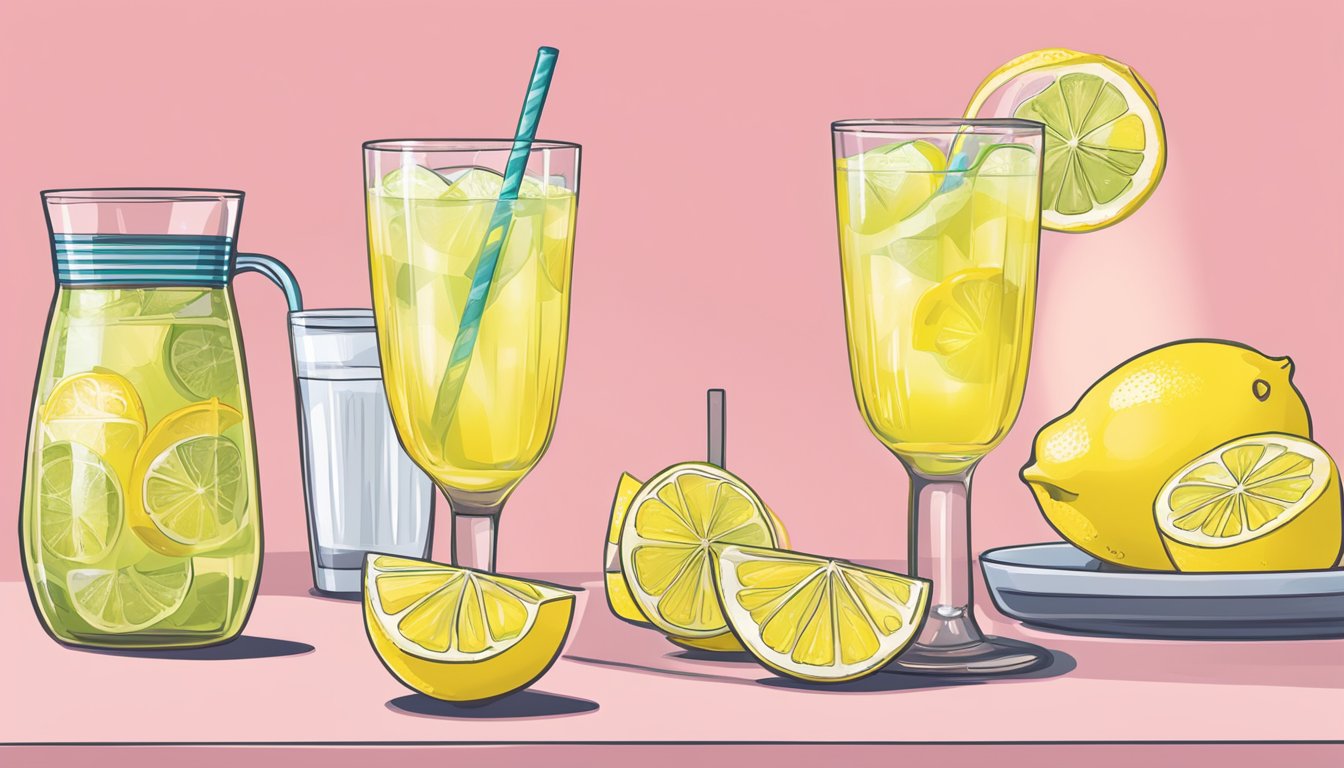 A glass of Minute Maid Lemonade next to a diabetes-friendly beverage guide