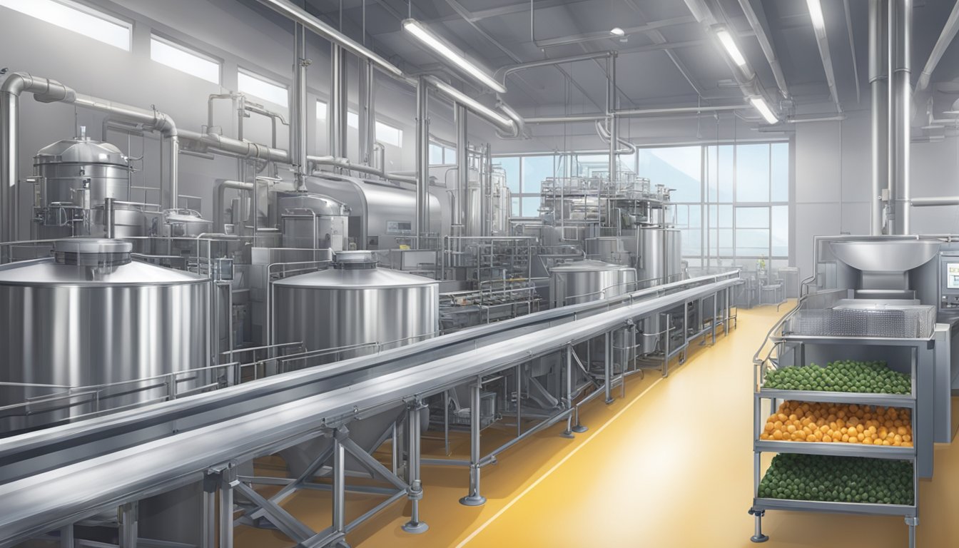 A modern jam production facility with advanced nutritional technology and equipment