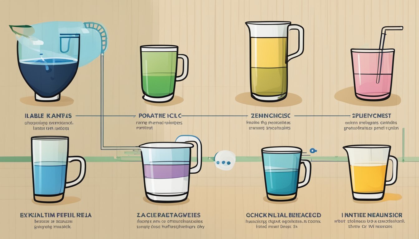 A table with various beverages labeled and a graph showing their respective glycemic indexes