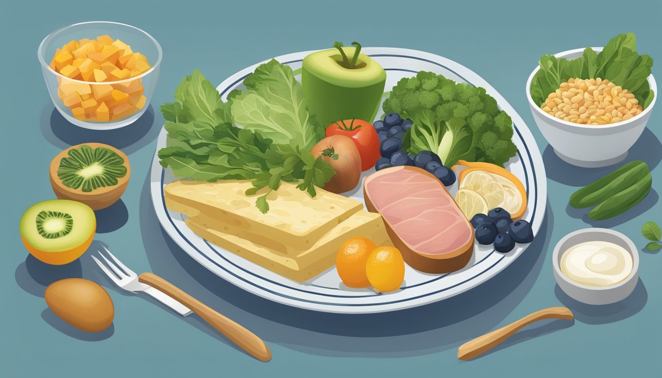 A registered dietitian creates a customized meal plan for a diabetic patient focused on promoting wound healing. The dietitian carefully selects and arranges a variety of nutrient-rich foods on a plate