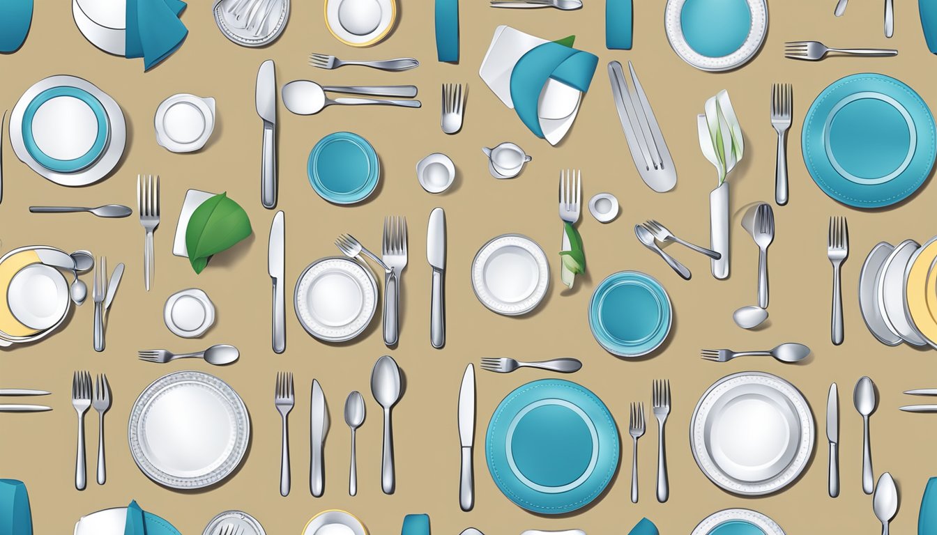 A table set with various types of cutlery, including standard utensils and specialized tools for portion control and mindful eating