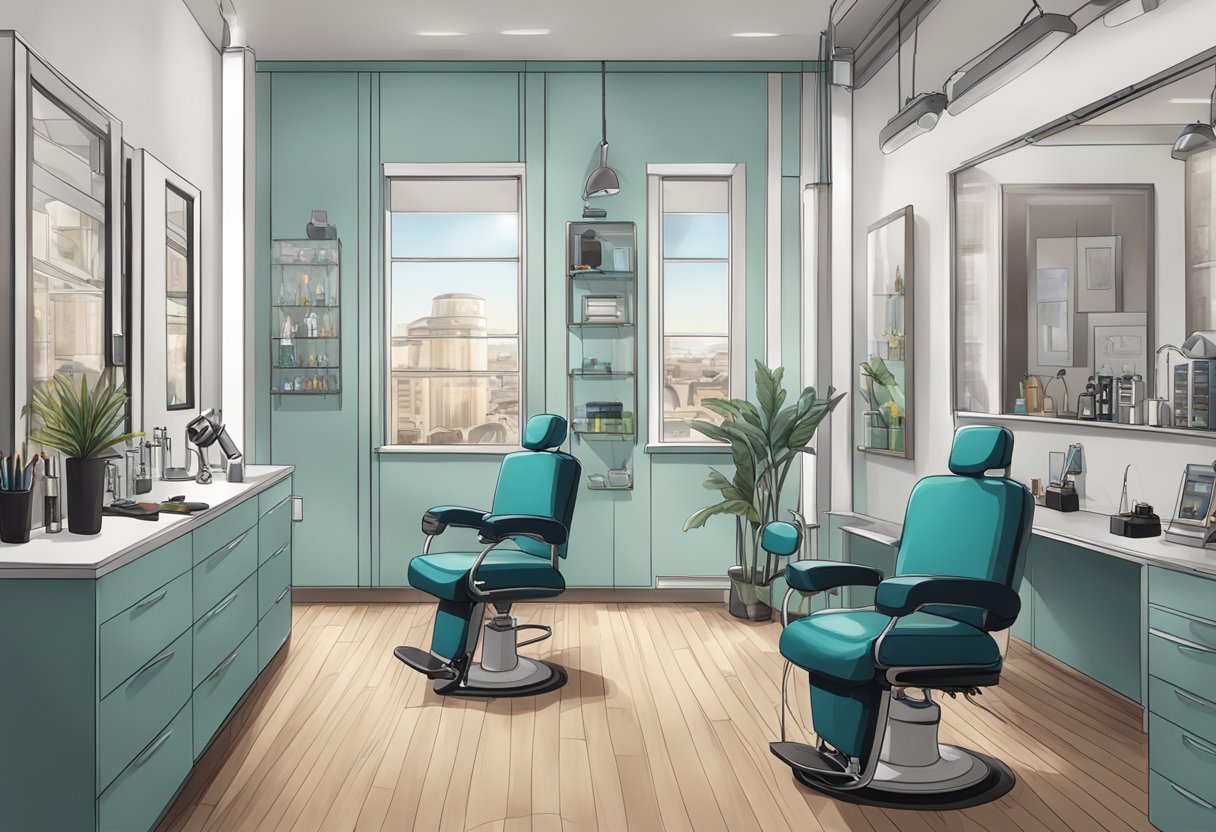Studio de Piercing Curitiba Centro: Guia Completo para Escolher o Melhor Um estúdio de piercing moderno no centro de Curitiba, com decoração elegante, equipamentos estéreis e um artista profissional em ação.