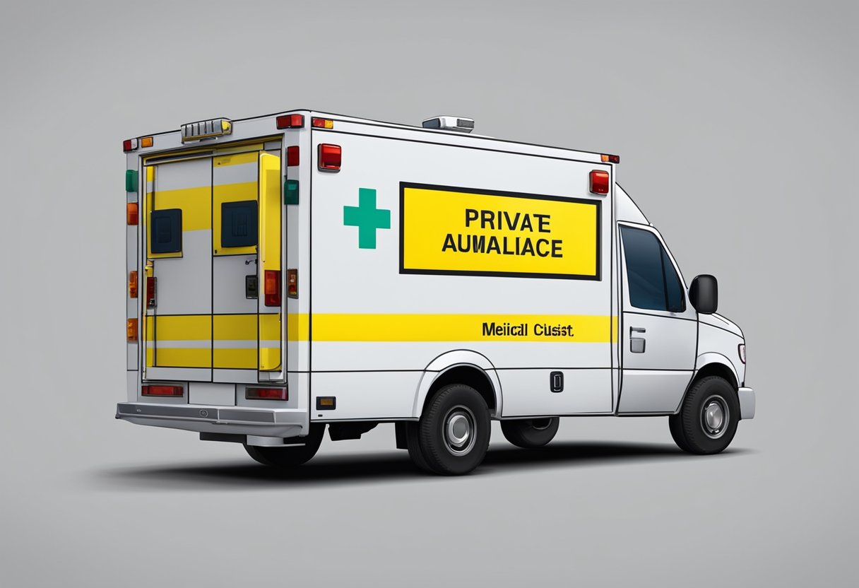 Ambulância Particular Preço: O Que Considerar ao Contratar Serviço 8 Uma ambulância particular estacionada em frente a uma unidade médica, com uma lista de preços clara exibida ao lado.