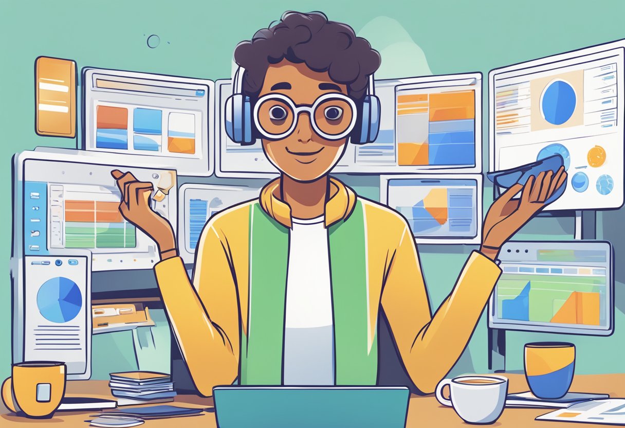 A person comparing user interfaces of different affiliate marketing platforms