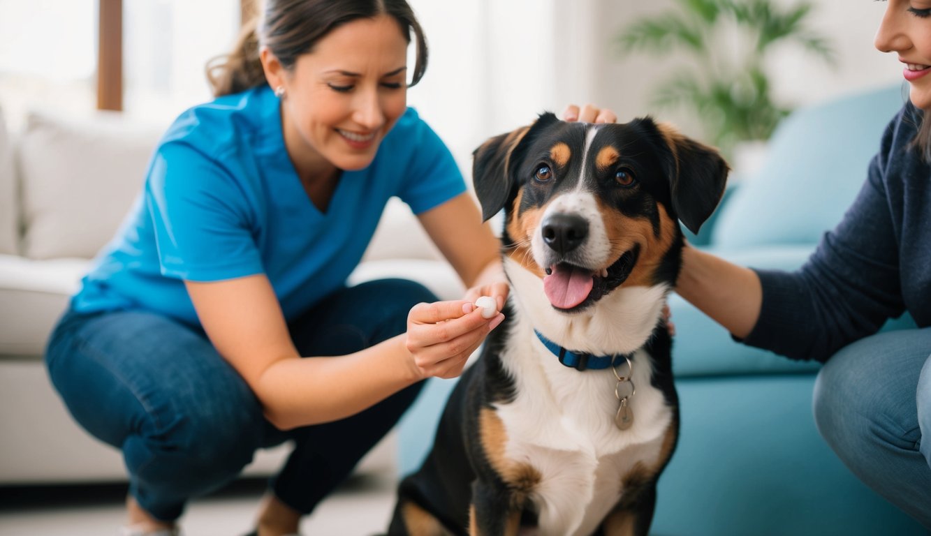 Heartworm Disease in Dogs: Prevention, Symptoms, and Treatment Options 5 A dog receiving a heartworm prevention pill from its owner
