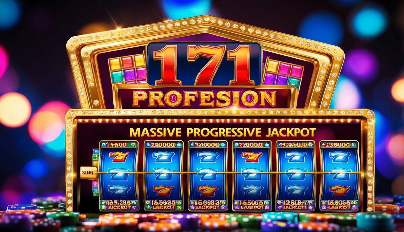 Sebuah permainan slot online yang hidup dengan jackpot progresif yang besar