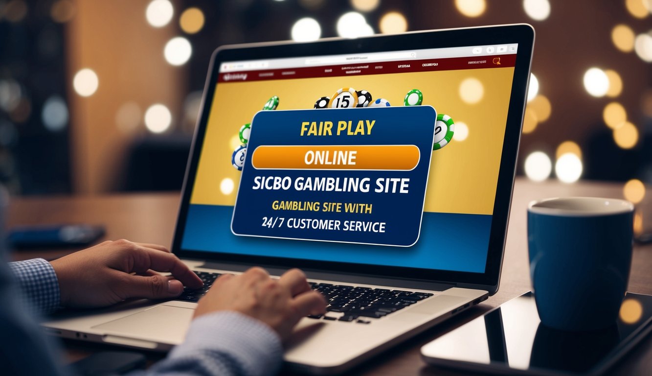 Antarmuka digital yang menampilkan situs judi sicbo online fair play dengan layanan pelanggan 24/7