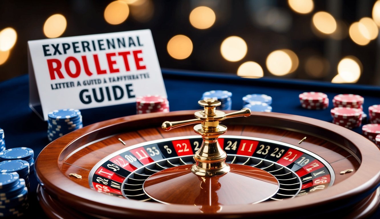 Roda roulette dengan chip dan panduan strategi untuk pemula dan pemain berpengalaman