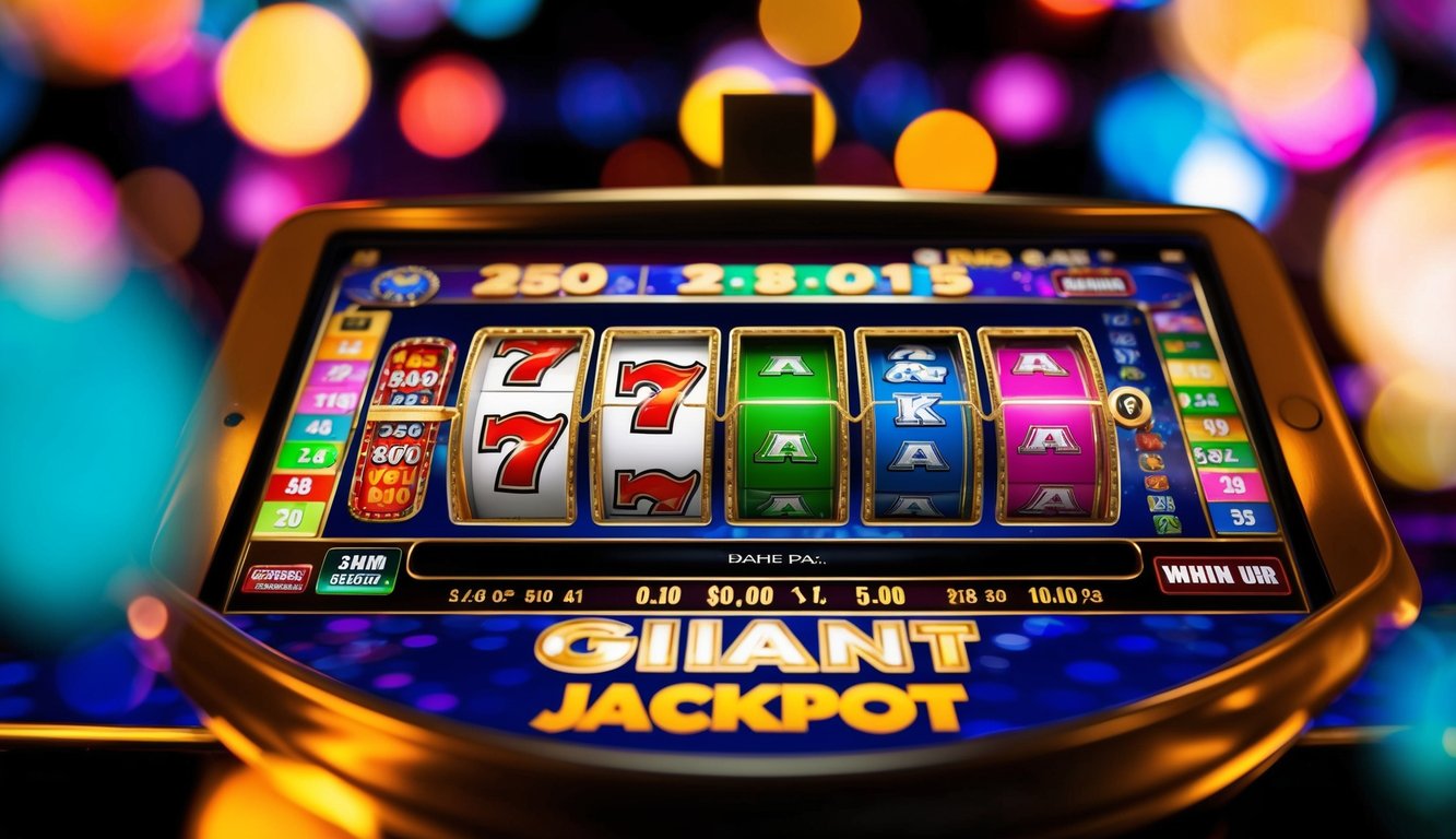 Sebuah permainan slot online berwarna-warni dengan jackpot progresif raksasa