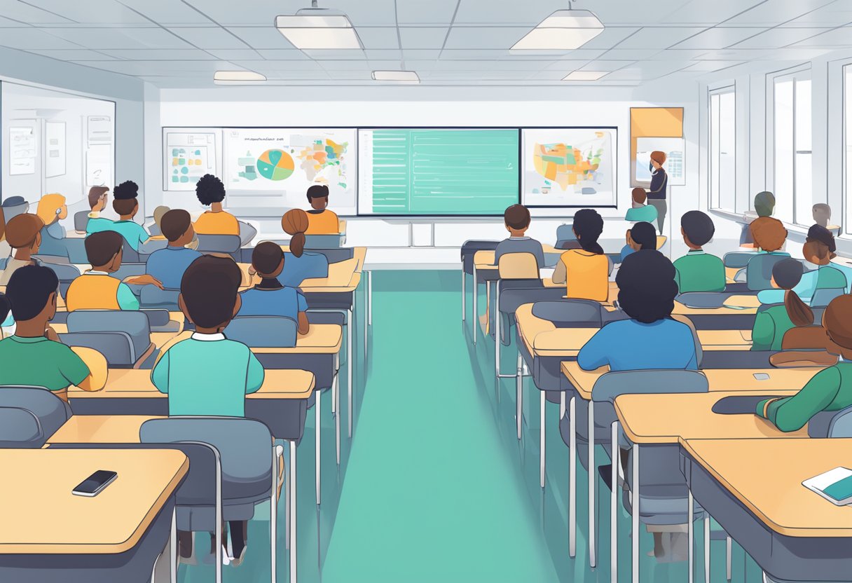 An AI-powered classroom with ChatGPT guiding students and organizing tasks seamlessly