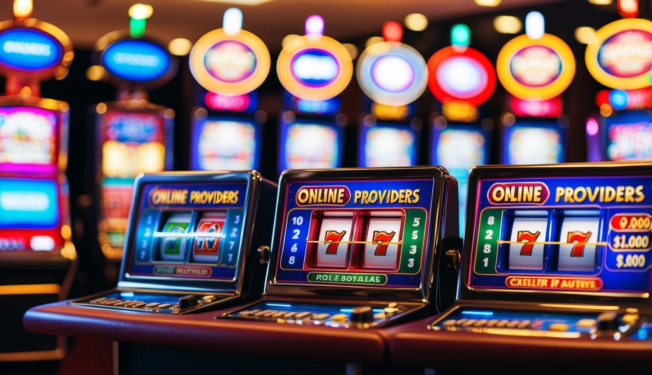 Mesin slot online berwarna-warni dari berbagai penyedia terkenal dalam pengaturan yang terpercaya