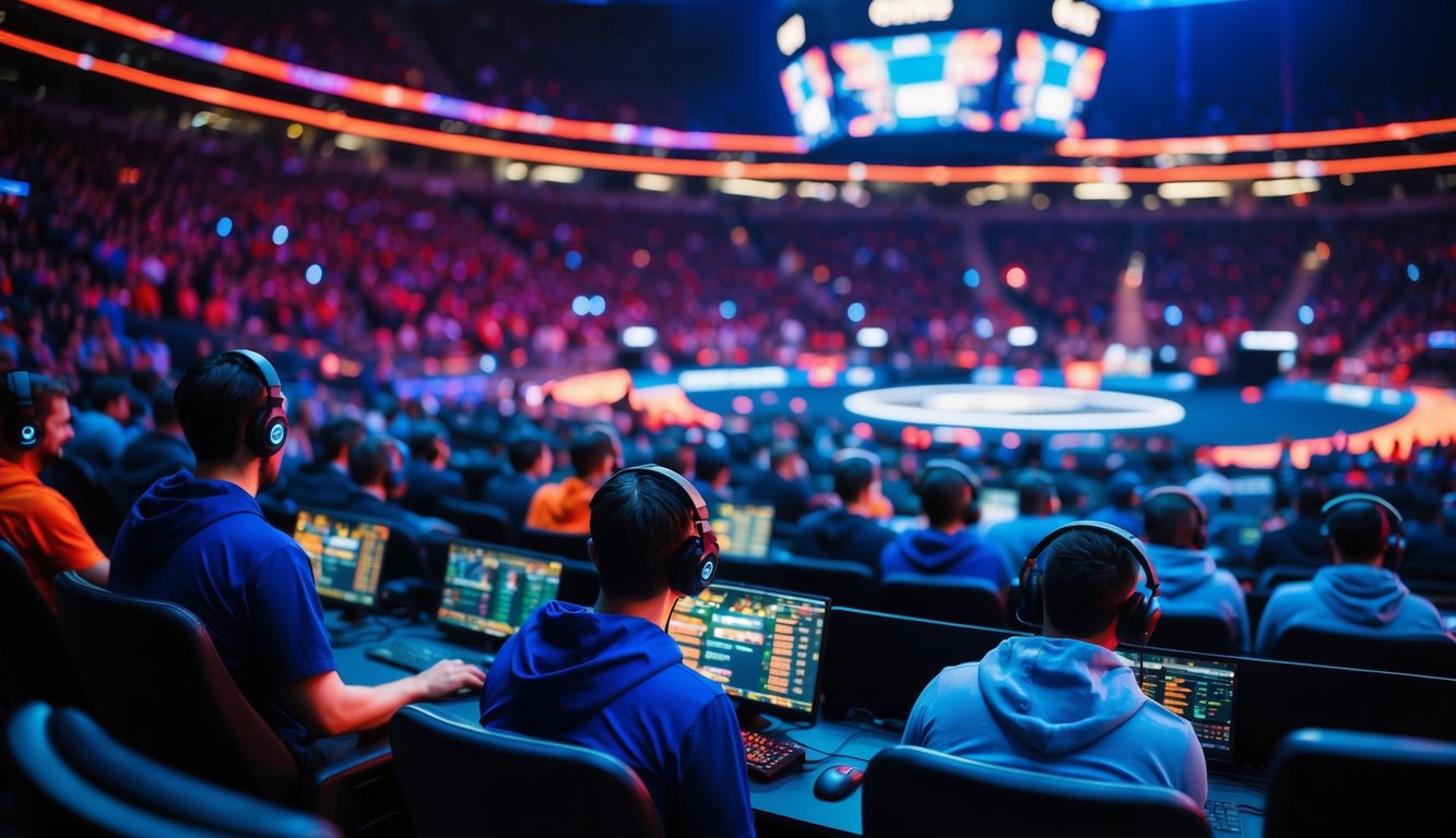 Arena virtual yang ramai dengan taruhan langsung dan streaming untuk pertandingan E-sports