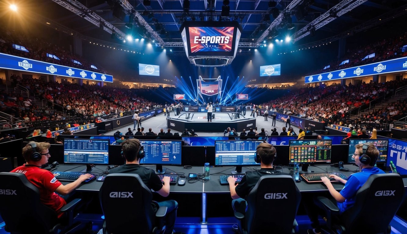 Sebuah arena E-sports yang ramai dengan turnamen besar dan hadiah menarik bagi para pemain