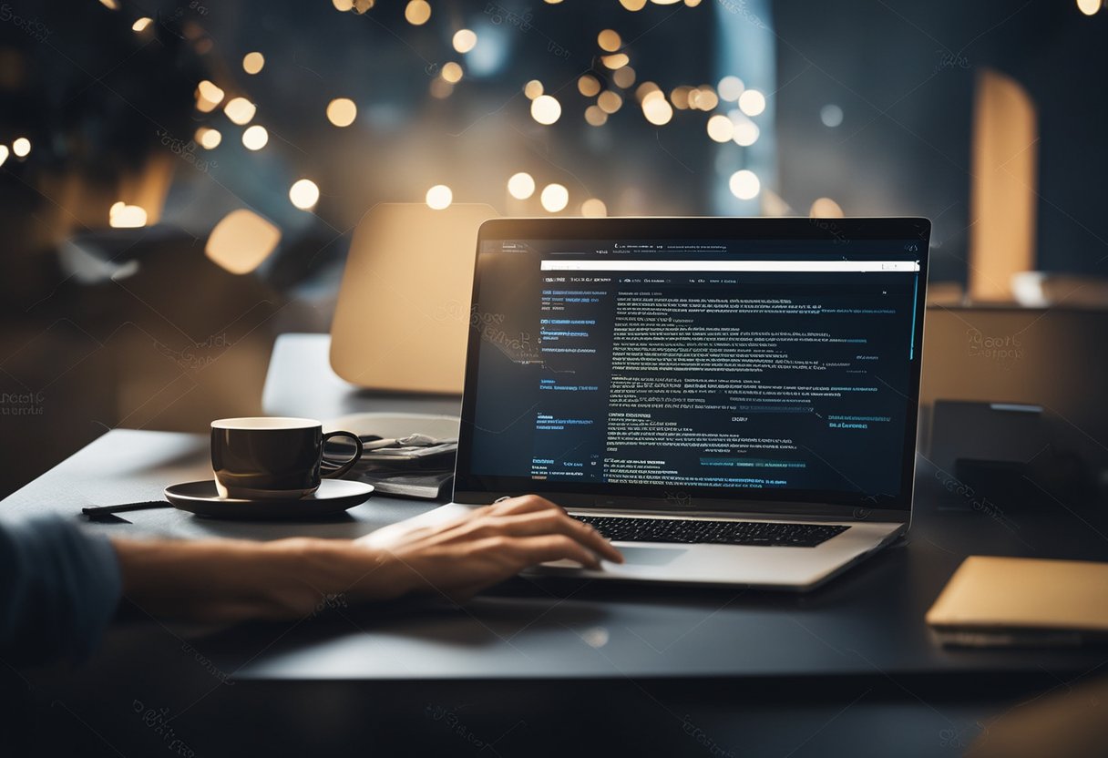 Una persona usando una computadora para eliminar consultas de crédito duro