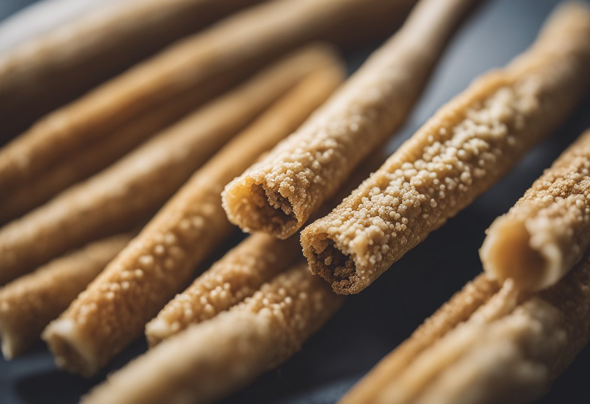 A miswak being used for several minutes