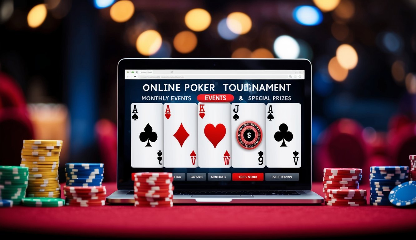 Turnamen poker online yang semarak dengan acara bulanan dan hadiah khusus