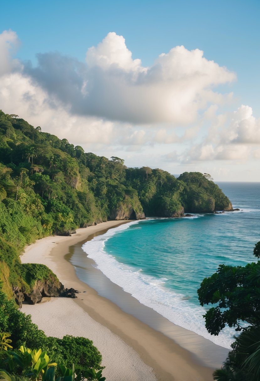 Lush rainforest meets pristine beach at Manuel Antonio National Park, Costa Rica
