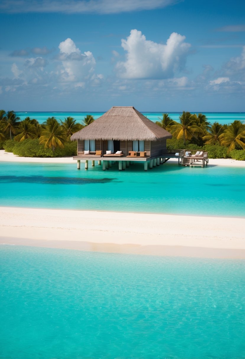 A secluded overwater bungalow at Cinnamon Dhonveli, surrounded by crystal-clear turquoise waters and white sandy beaches