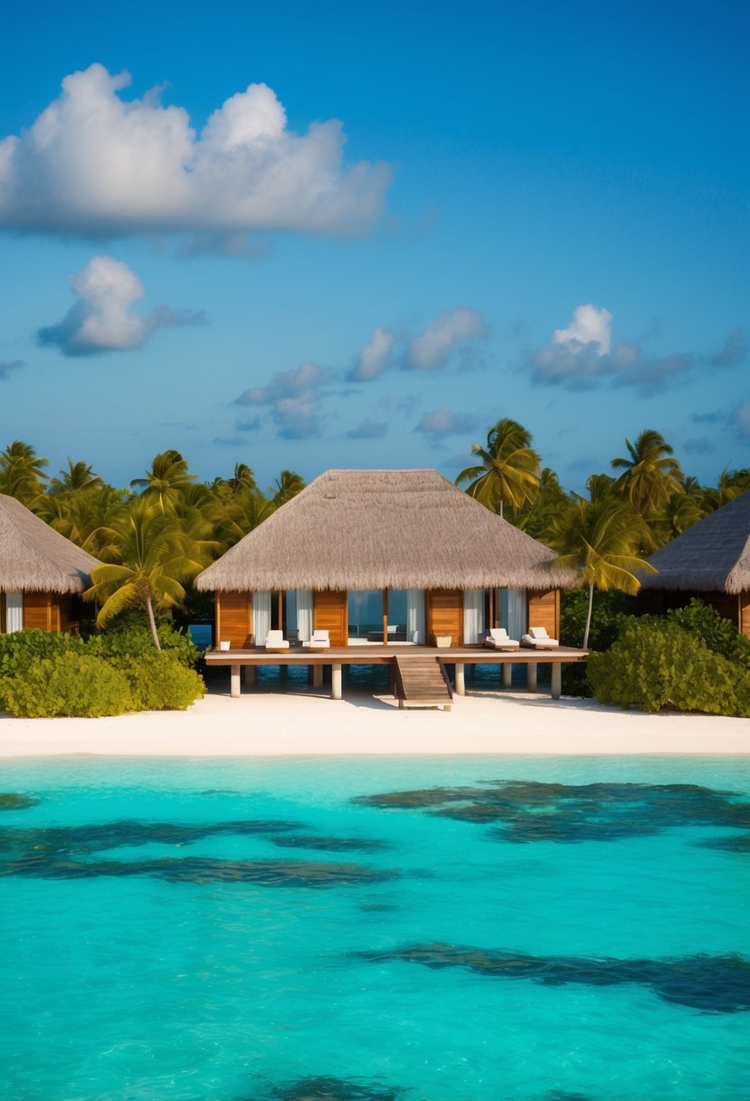 A luxurious overwater villa at Six Senses Laamu, surrounded by crystal-clear turquoise waters and lush greenery in the Maldives