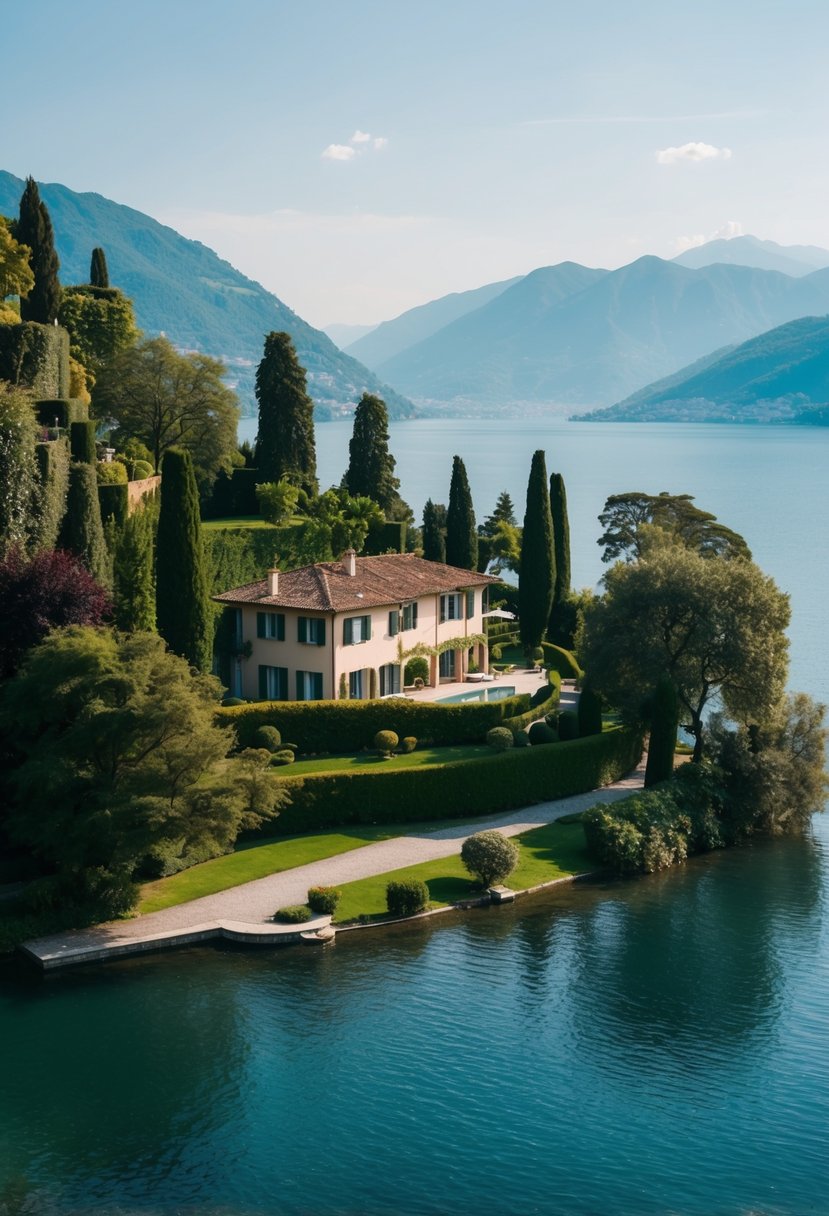 A secluded villa on Lake Como, surrounded by lush gardens and overlooking the serene water, offers the perfect private honeymoon destination