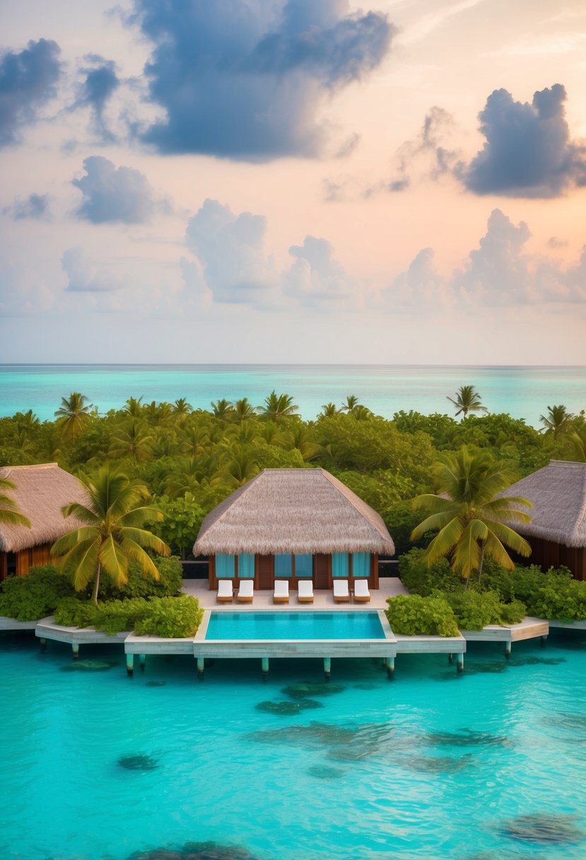 A secluded overwater villa at JOALI Maldives, surrounded by crystal-clear turquoise waters and lush tropical greenery