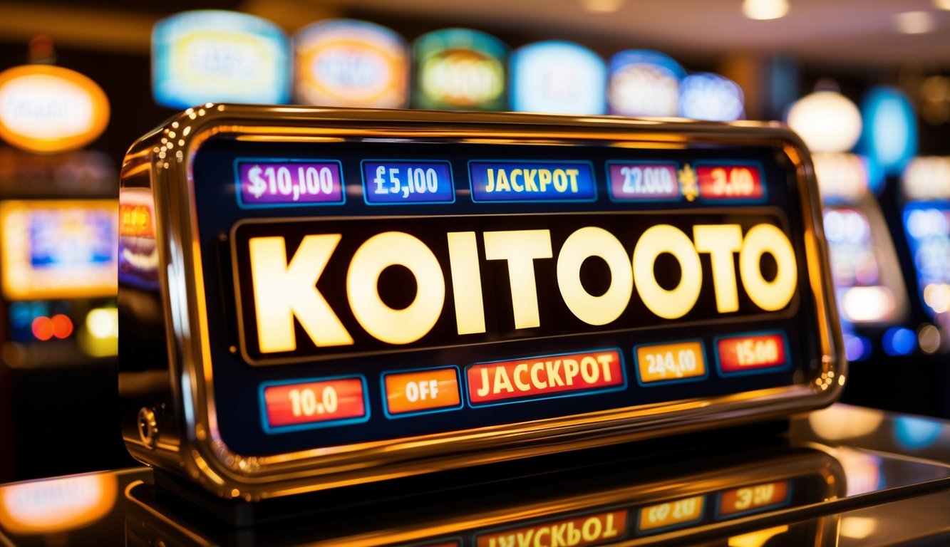 Sebuah mesin jackpot online yang bersinar dengan kata "KOITOTO" ditampilkan dengan jelas