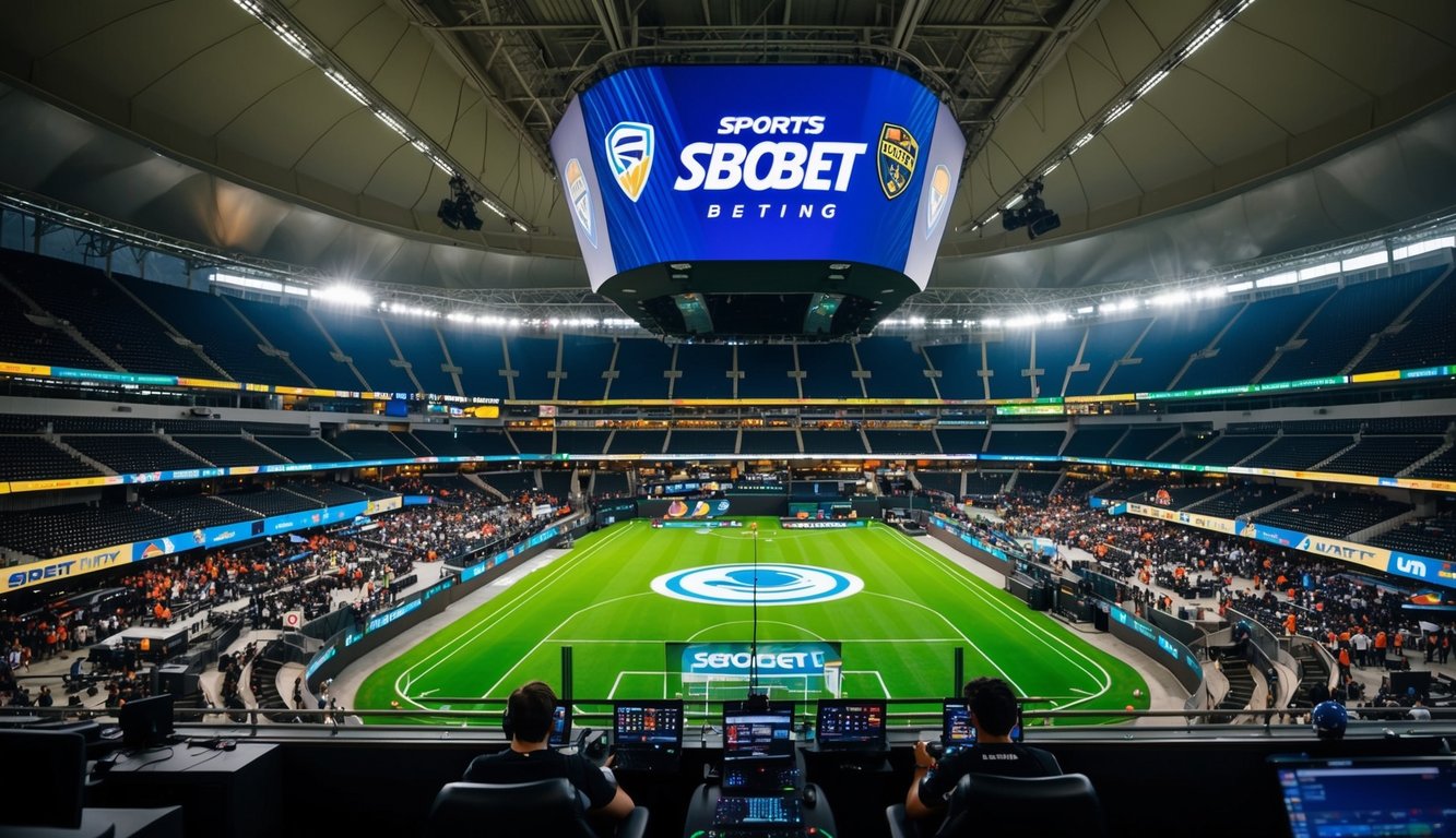 Sebuah stadion yang ramai dengan e-sports dan taruhan olahraga populer di platform Sbobet