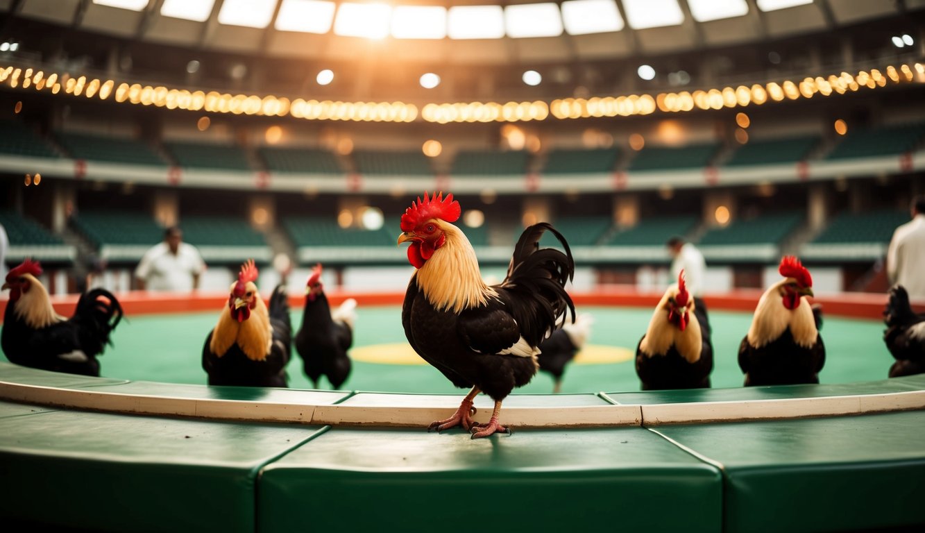 Arena sabung ayam yang ramai dengan fasilitas taruhan langsung dan akurat