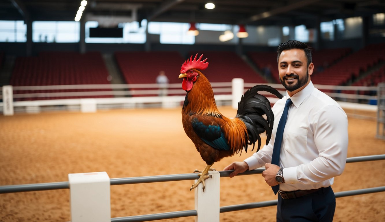 Arena pertarungan ayam jantan dengan perwakilan layanan pelanggan tersedia 24/7 untuk membantu