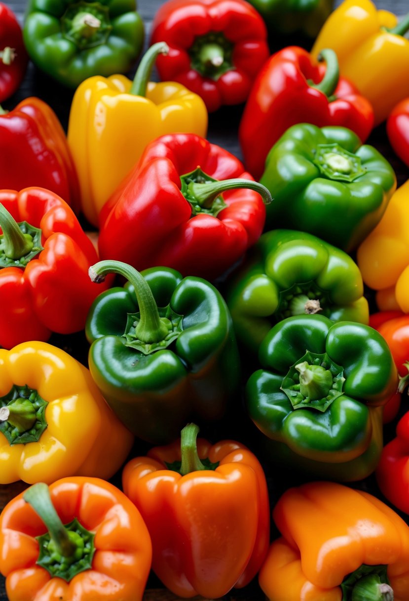 A colorful assortment of sweet peppers, ripe and ready for slicing, dicing, and blending into a delicious sweet pepper salsa