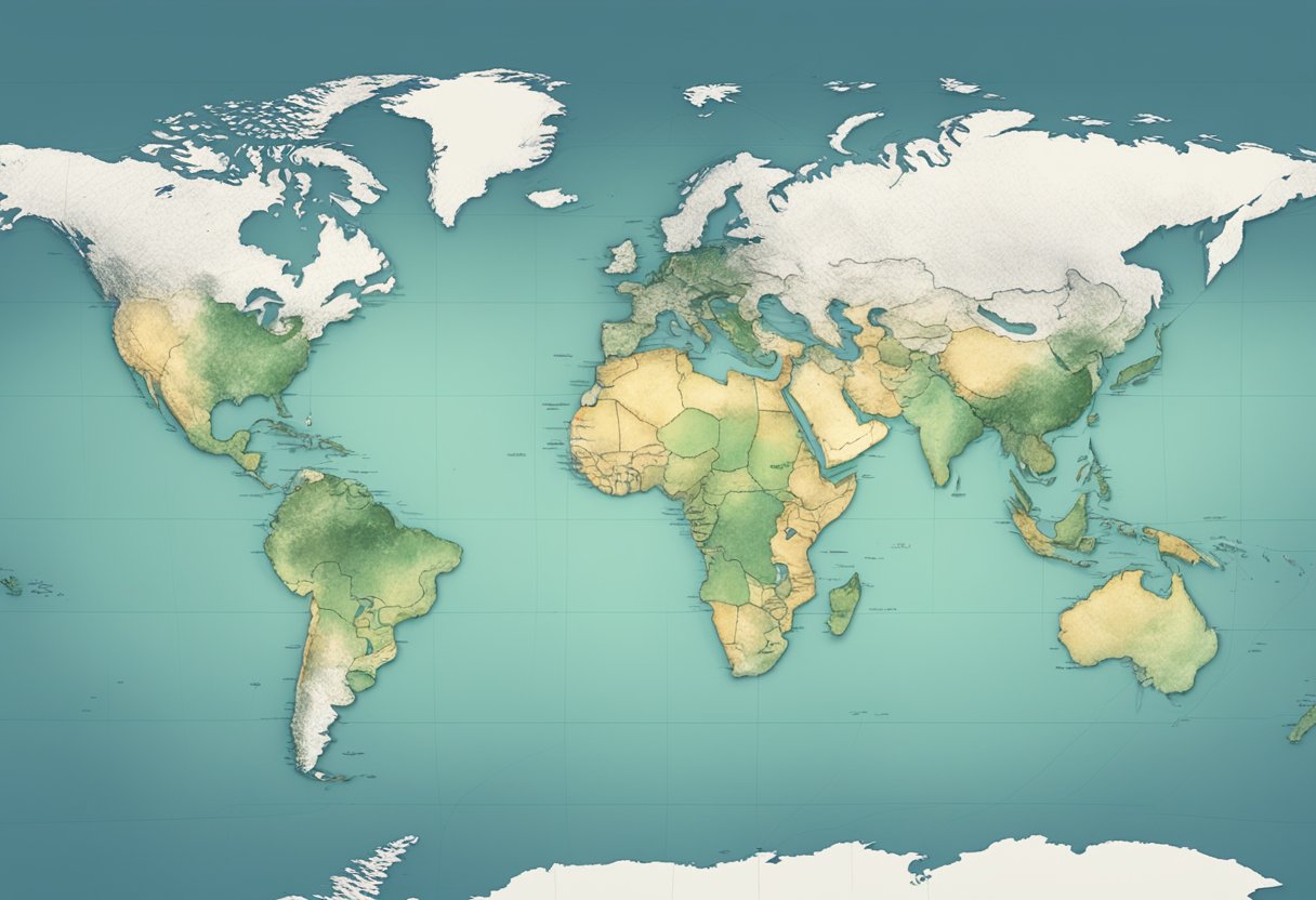 A world map with a spotlight on the location of 1xBet's owner