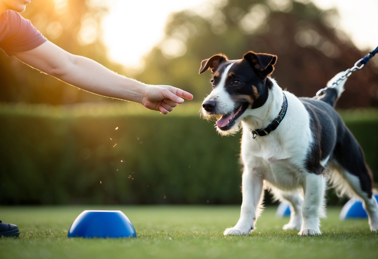 A border terrier obeying commands and performing tricks with ease in a training session