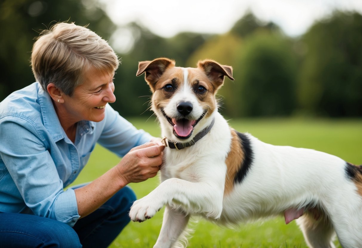 A Border Terrier happily playing with a first-time owner, showing affection and loyalty