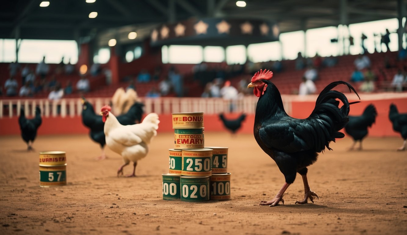 Arena sabung ayam yang ramai dengan hadiah bonus harian