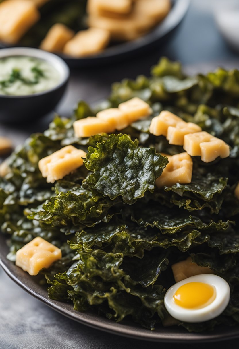 A plate of seaweed snacks surrounded by keto-friendly theater intermission snacks