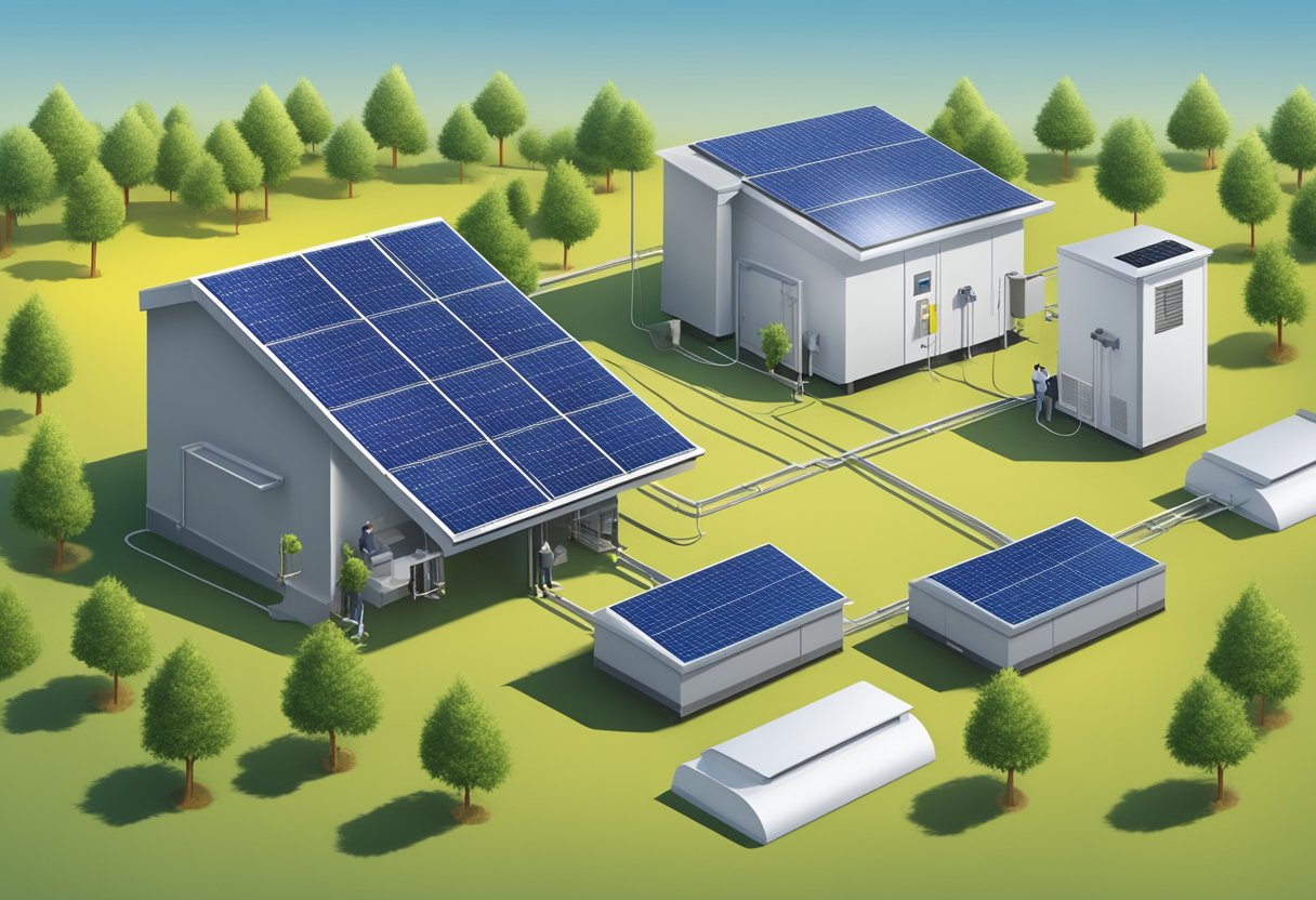 A solar battery system efficiently stores and releases energy, with panels absorbing sunlight and transferring power to the battery for use at a later time