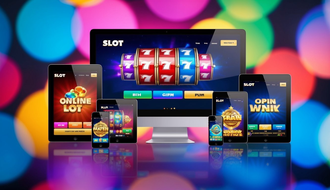 Sebuah situs web permainan slot online yang hidup dengan berbagai pilihan permainan yang berwarna-warni dan menarik