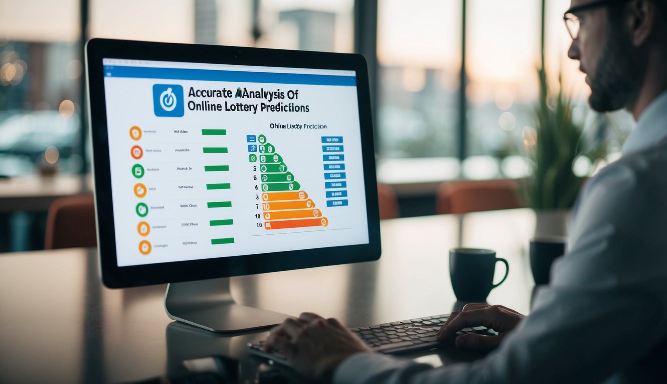 Sebuah layar komputer yang menampilkan analisis akurat dari prediksi lotere online